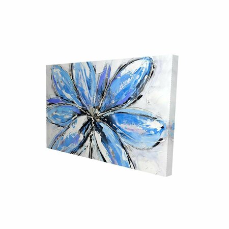 FONDO 20 x 30 in. Blue Flower-Print on Canvas FO2790073